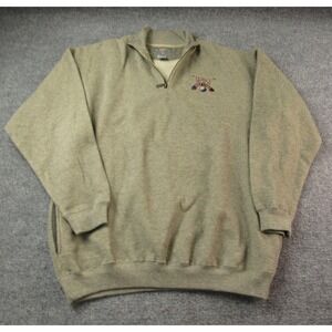 Pebble Beach Sweater Mens XL Tan Quarter Zip Golf Pullover Cheyenne River